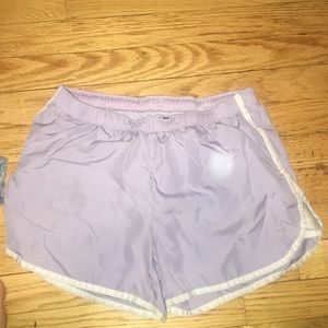 Purple running shorts